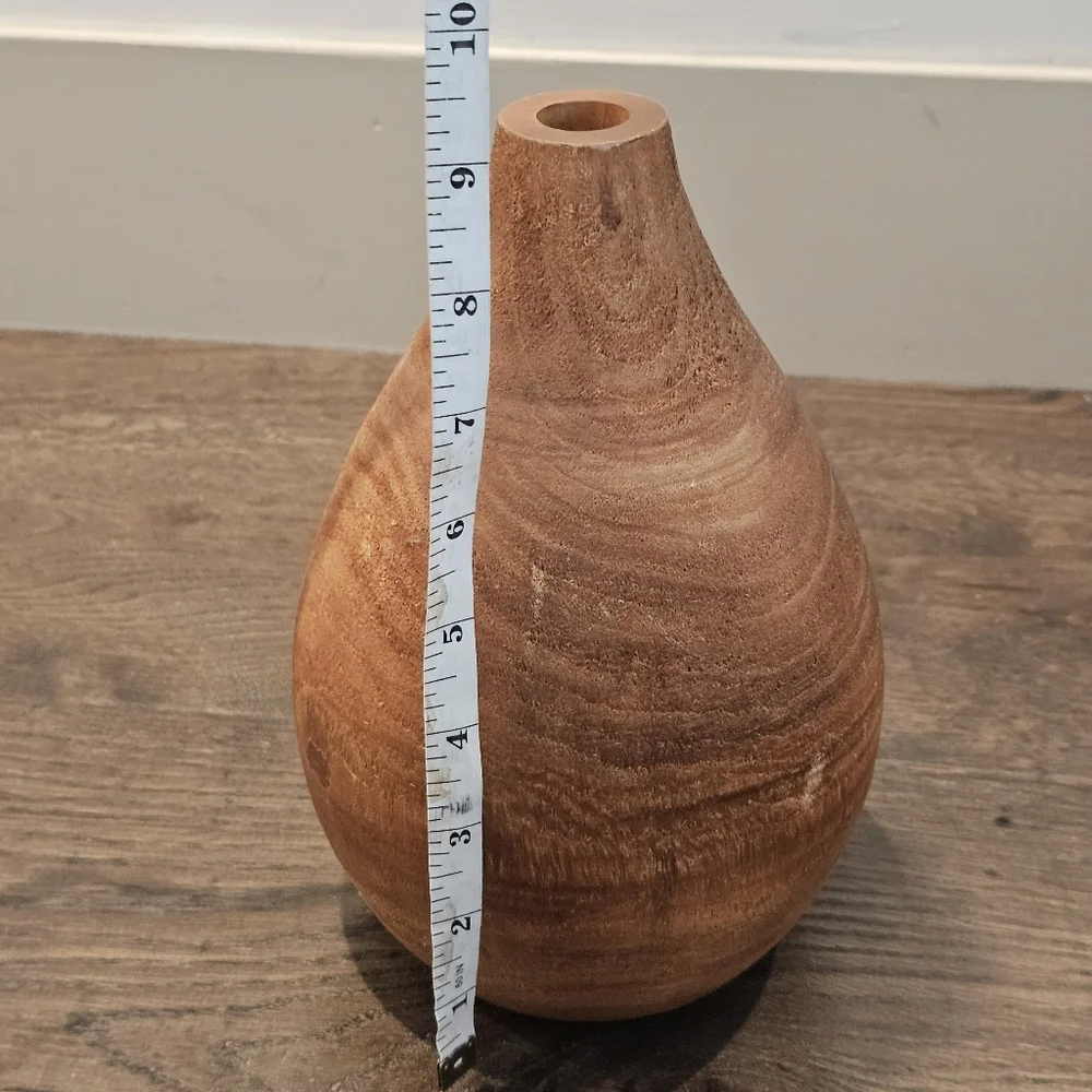 Crate And Barrel Mango Wood Vase